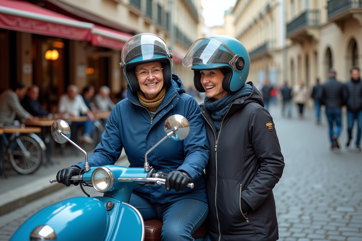 Deux femmes âgées discutant à côté d
