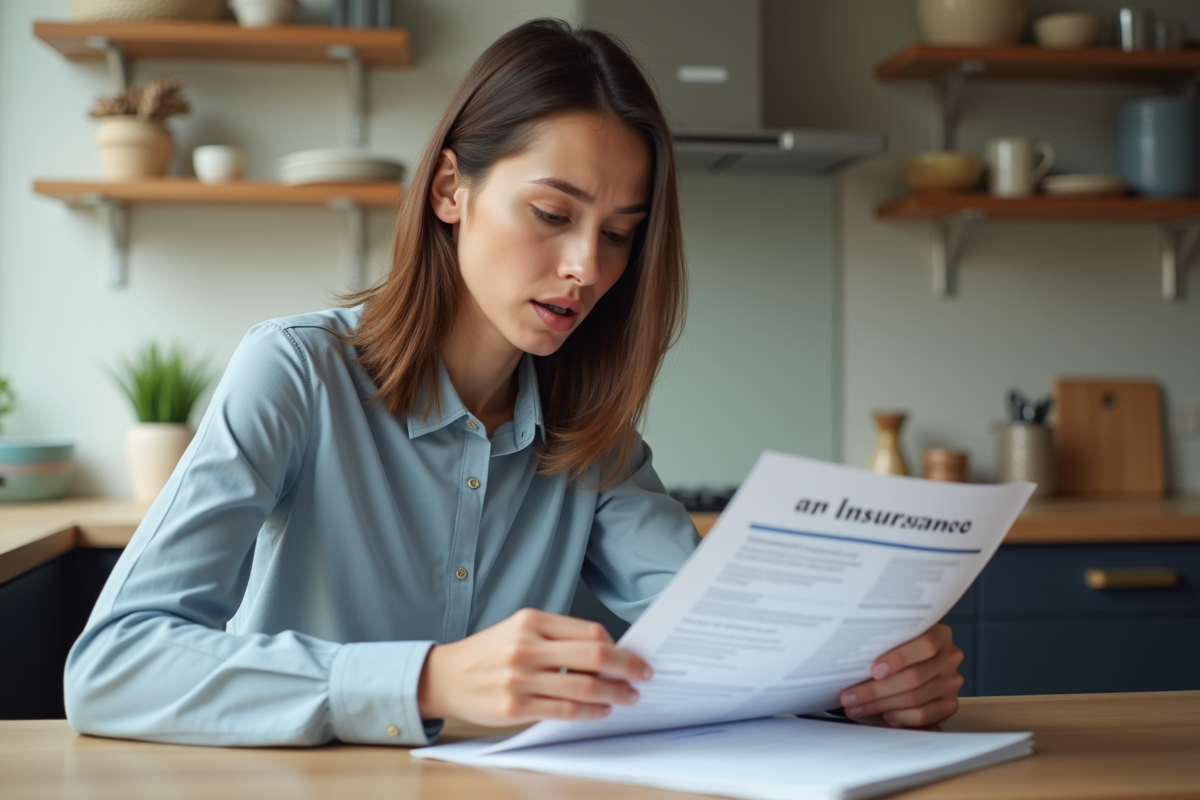 Jeune femme examine des papiers d