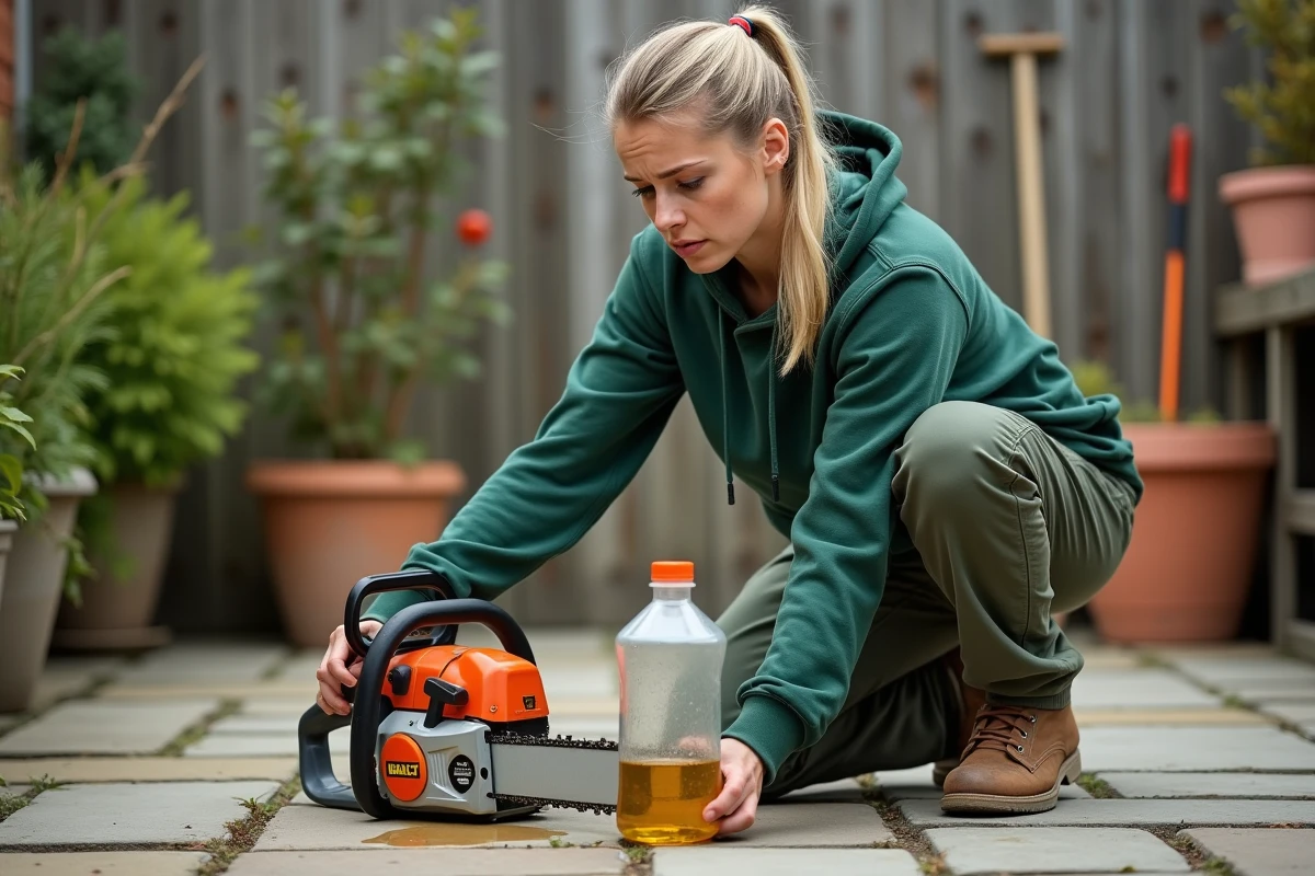 Jeune femme vérifiant le mélange d