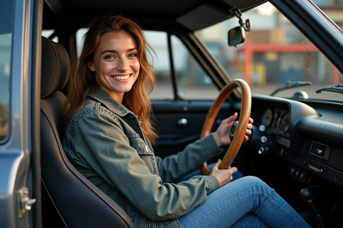 Jeune femme souriante dans l