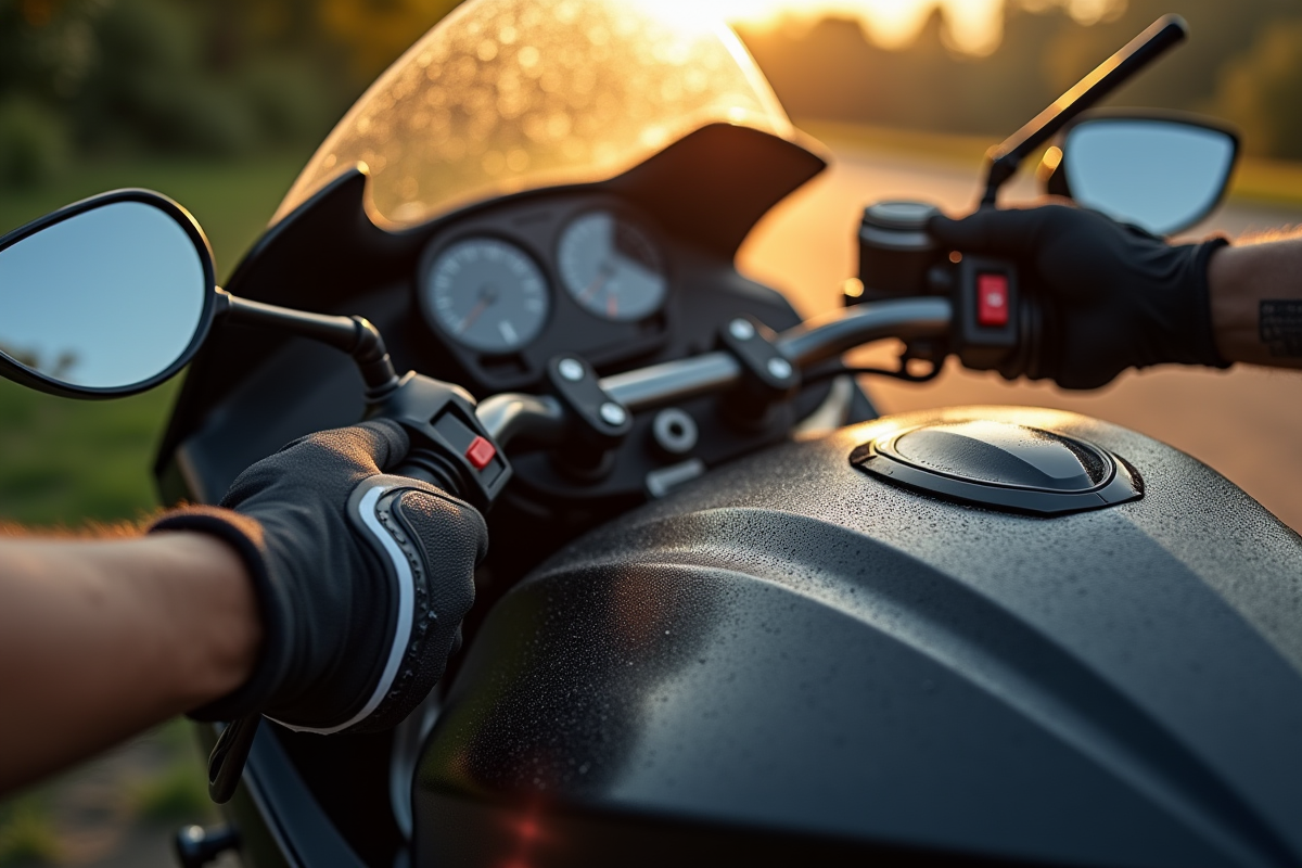 moto immobilisée