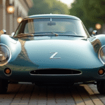 Voiture sportive vintage avec logo Z en extérieur